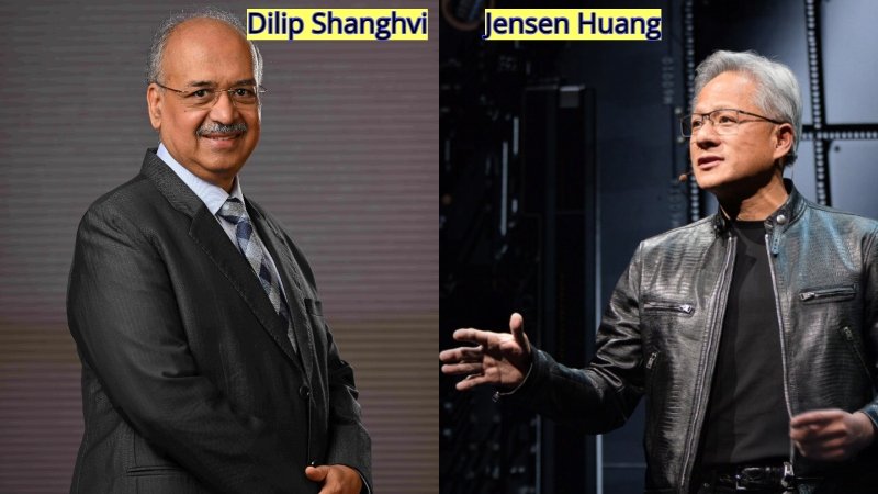 Dilip Shanghvi and Jensen Huang